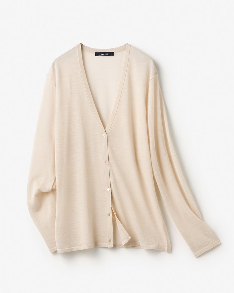 アルパカ混・シアーカーディガン 詳細画像 ライトベージュ 1