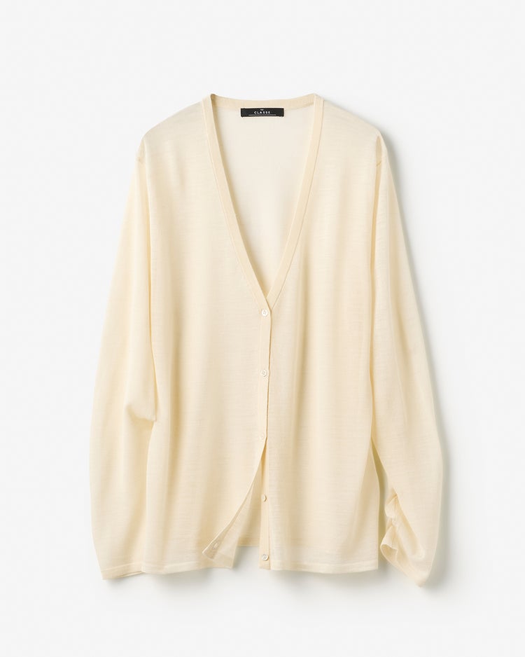 アルパカ混・シアーカーディガン 詳細画像 ペールイエロー 1