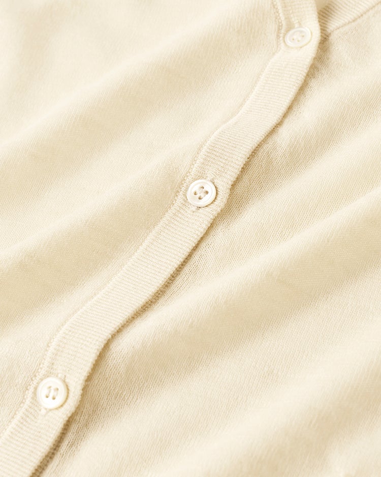 アルパカ混・シアーカーディガン 詳細画像 ペールイエロー 2