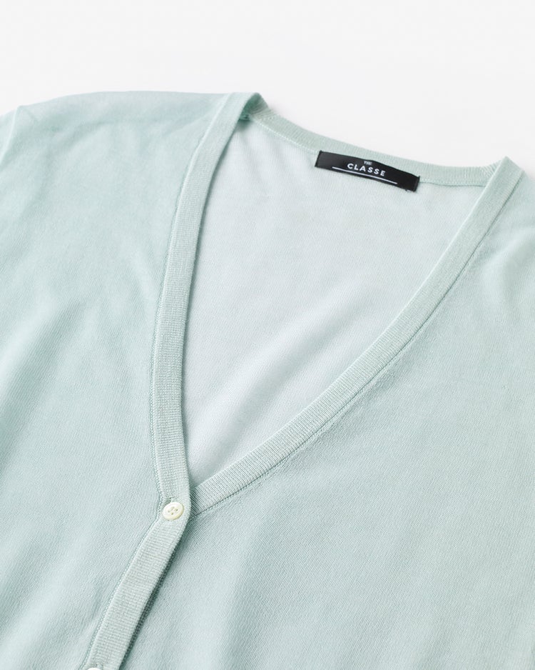 アルパカ混・シアーカーディガン 詳細画像 ペールグリーン 2