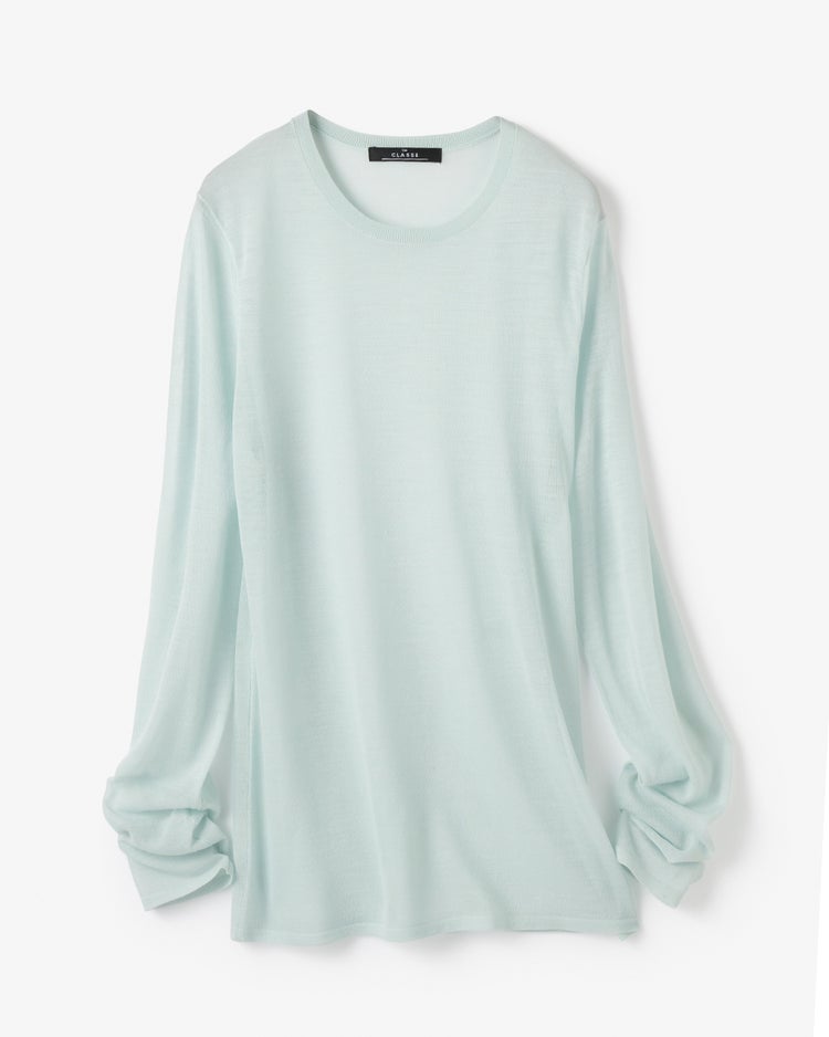 アルパカ混・シアープルオーバー 詳細画像 ペールグリーン 4