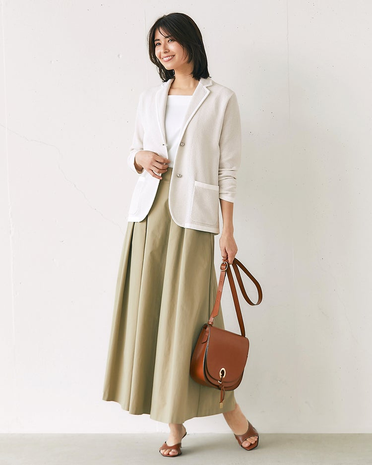 鹿の子ニット・トリムジャケット 詳細画像 ソフトグレー 2