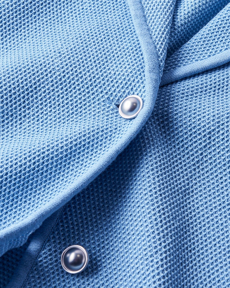 鹿の子ニット・トリムジャケット 詳細画像 ライトブルー 6