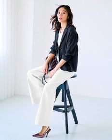 鹿の子ニット・トリムジャケット