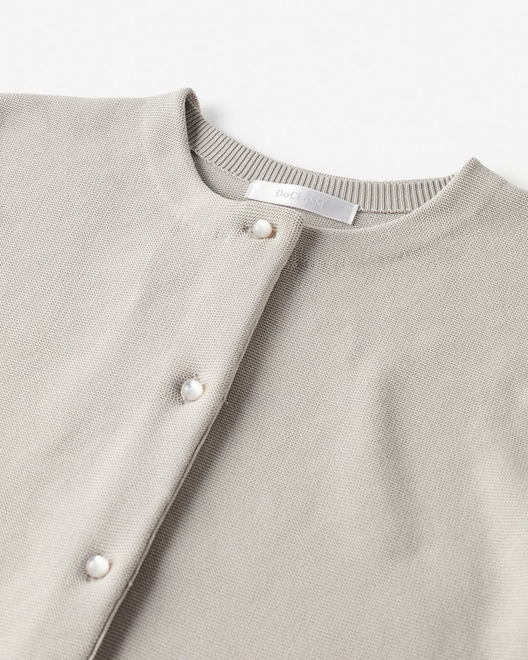 ガーターニット・ペプラムジャケット 詳細画像 ライトグレー 6