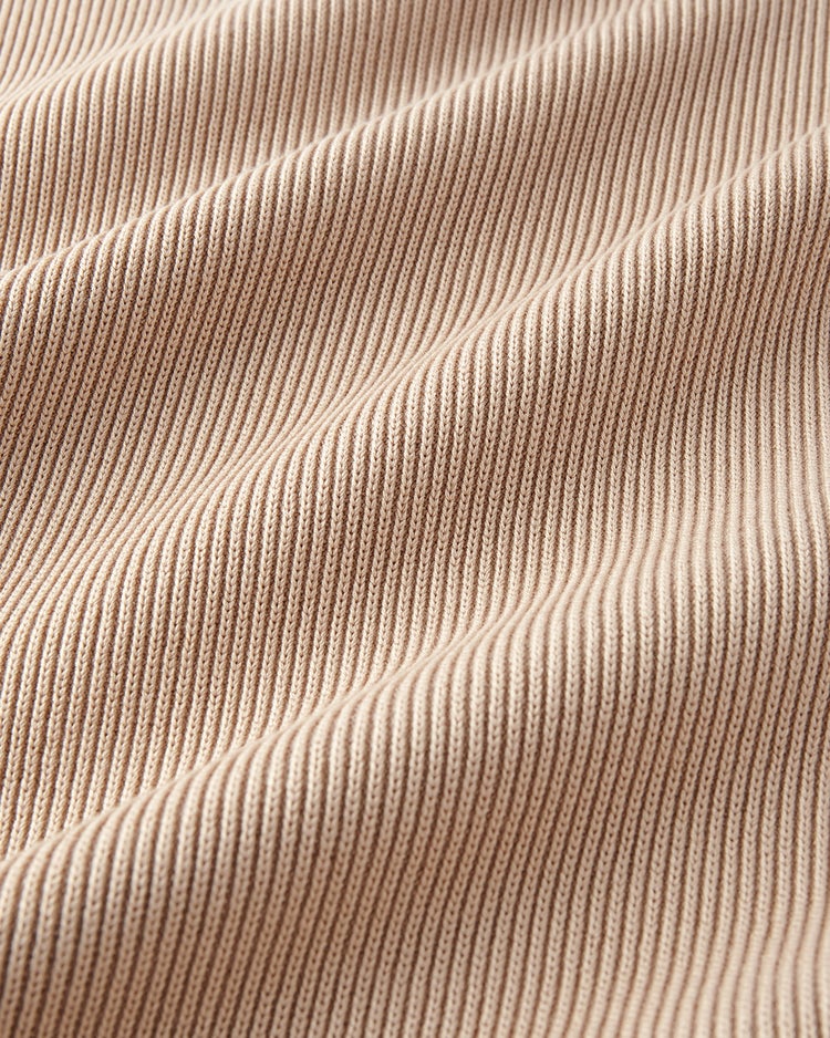 片畦編み・ボトルネックベスト 詳細画像 ベージュ 7