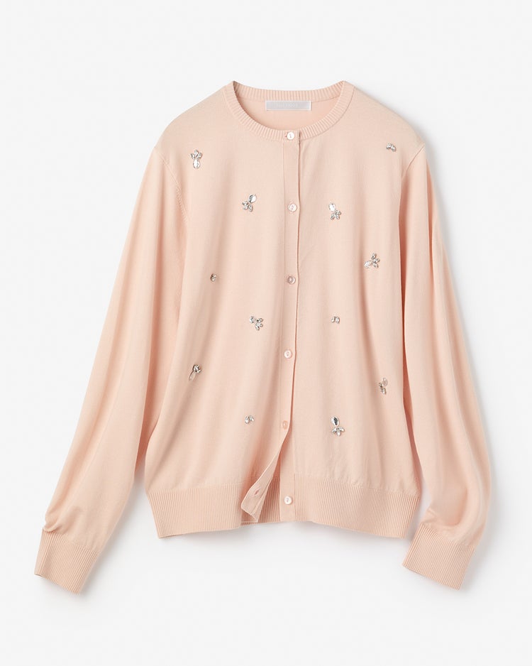 クリスタルビジュー・カーディガン 詳細画像 ライトピンク 2