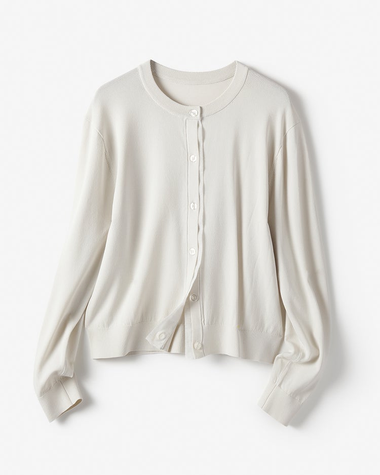 UVニット・シアーネックカーディガン 詳細画像 アイスグレー 2