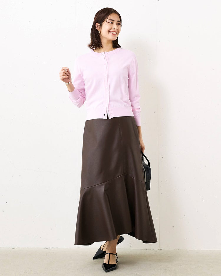 UVニット・シアーネックカーディガン 詳細画像 ライトピンク 4