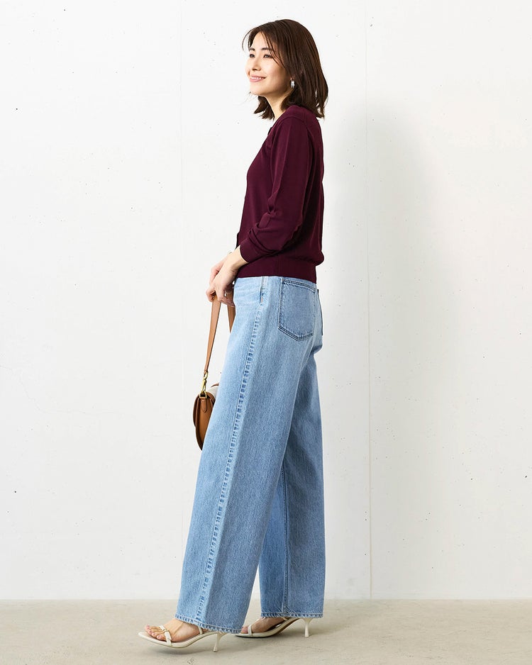 UVニット・シアーネックカーディガン 詳細画像 ボルドー 3