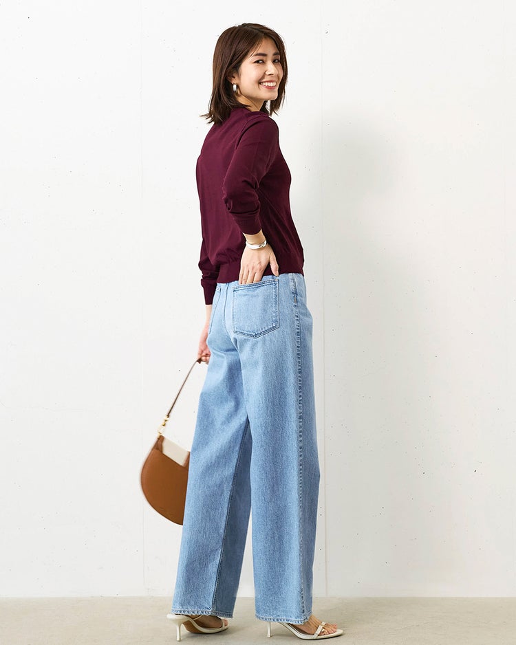 UVニット・シアーネックカーディガン 詳細画像 ボルドー 4