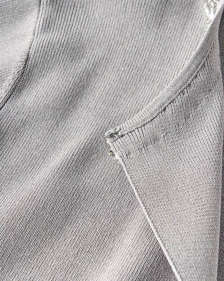 ビジューネック・ボレロカーディガン 詳細画像 ライトグレー 3