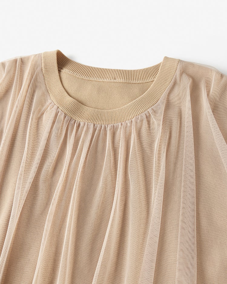 チュールコンビニット・フレンチトップス 詳細画像 ベージュ 3