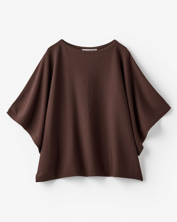 UVクールニット・ボートネックトップス 詳細画像 ブラウン 2