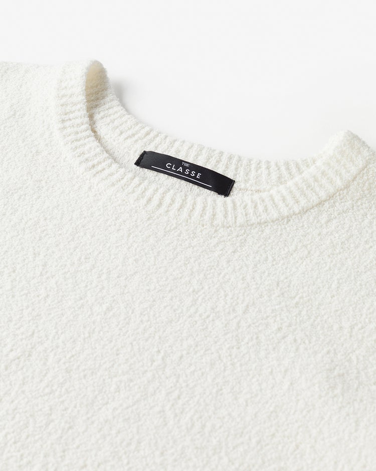 コットンブークレ・ボックスプルオーバー 詳細画像 ホワイト 3