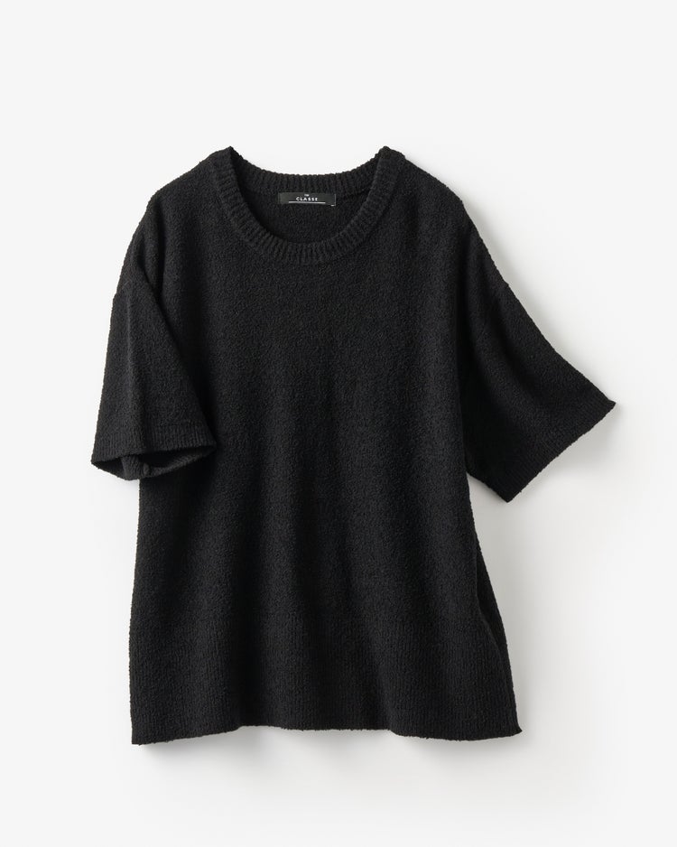 コットンブークレ・ボックスプルオーバー 詳細画像 ブラック 2