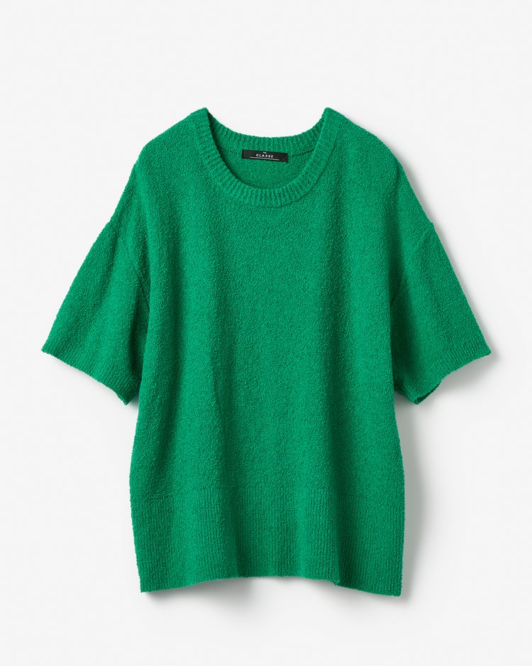 コットンブークレ・ボックスプルオーバー 詳細画像 グリーン 3