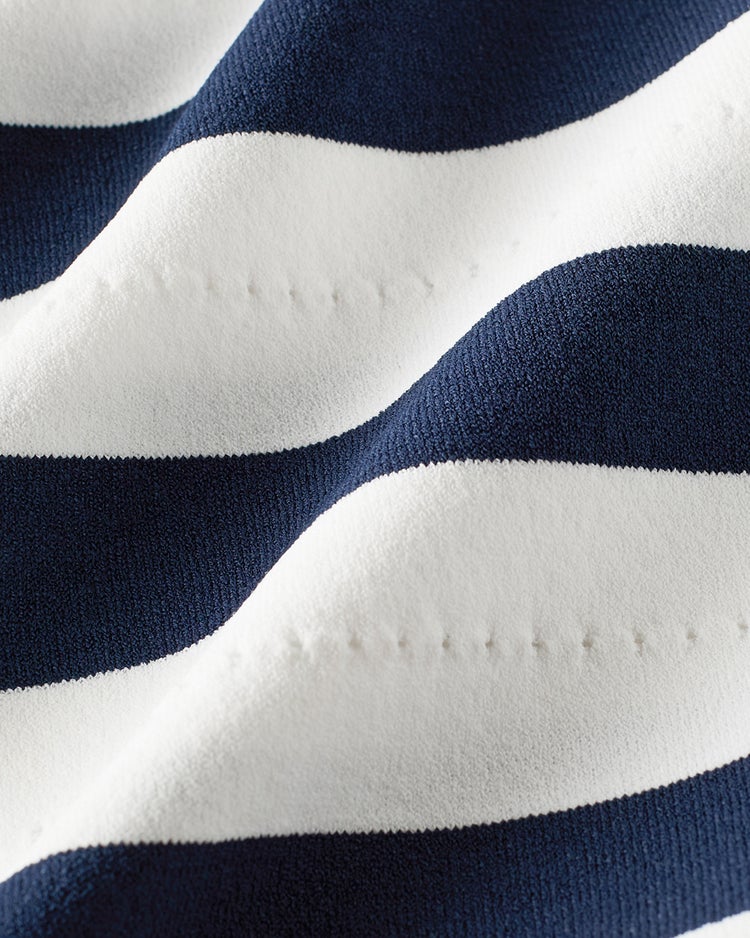 アイレットボーダー・ポロニット 詳細画像 ホワイトｘネイビー 3