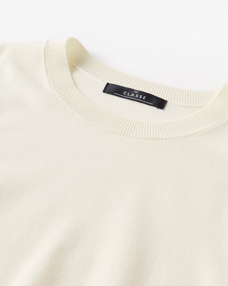 シアーフリル・クルーネックニット 詳細画像 オフホワイト 2