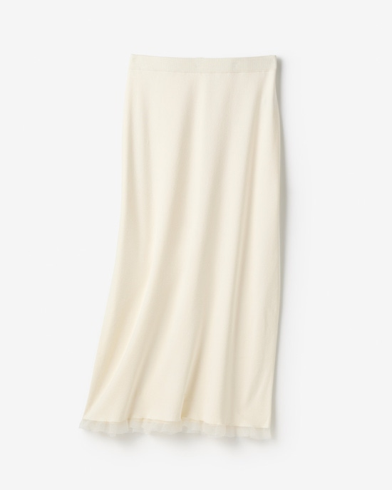 シアーフリル・ニットスカート