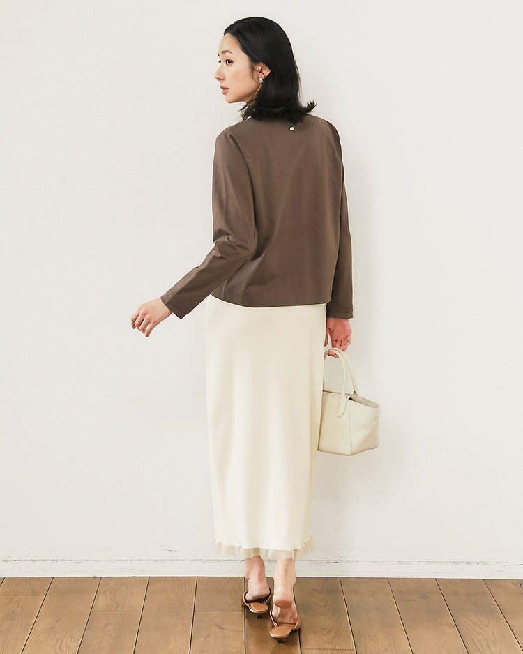 シアーフリル・ニットスカート 詳細画像 オフホワイト 3