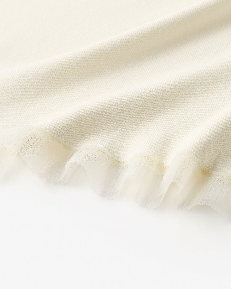 シアーフリル・ニットスカート 詳細画像 オフホワイト 5