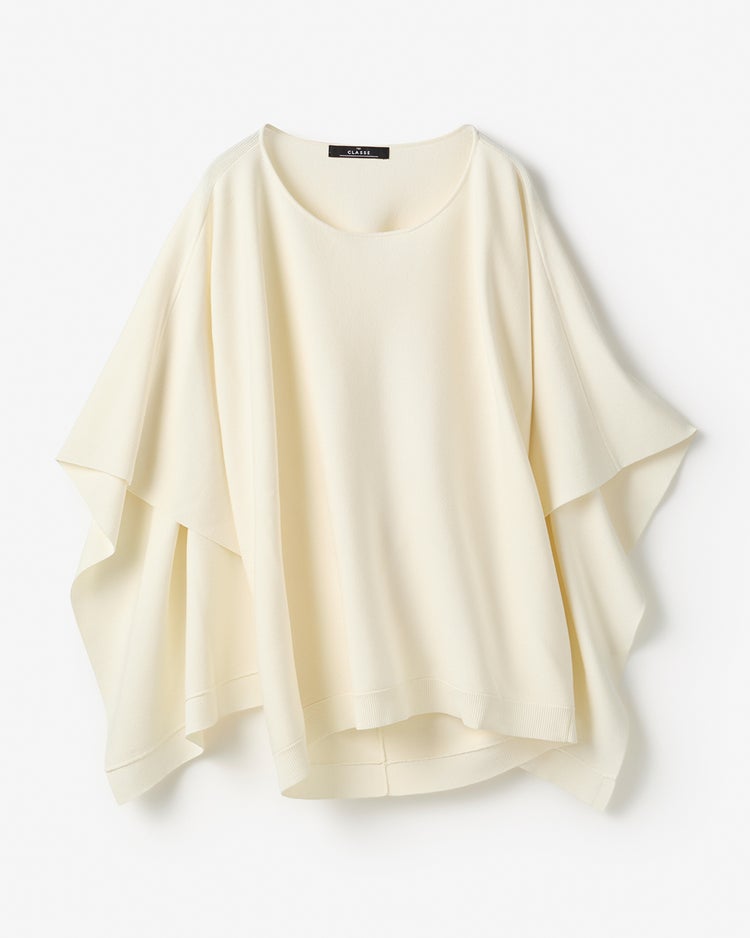 総針編み・バックマントプルオーバー 詳細画像 オフホワイト 1