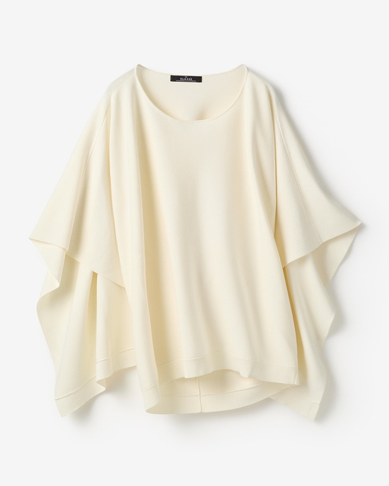 総針編み・バックマントプルオーバー