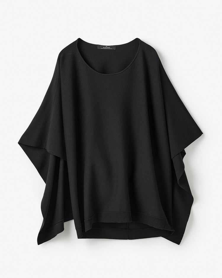 総針編み・バックマントプルオーバー 詳細画像 ブラック 3