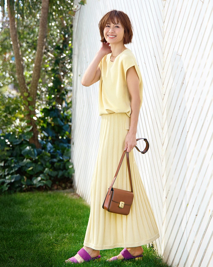 レーシーニット・フレンチプルオーバー 詳細画像 ペールイエロー 1