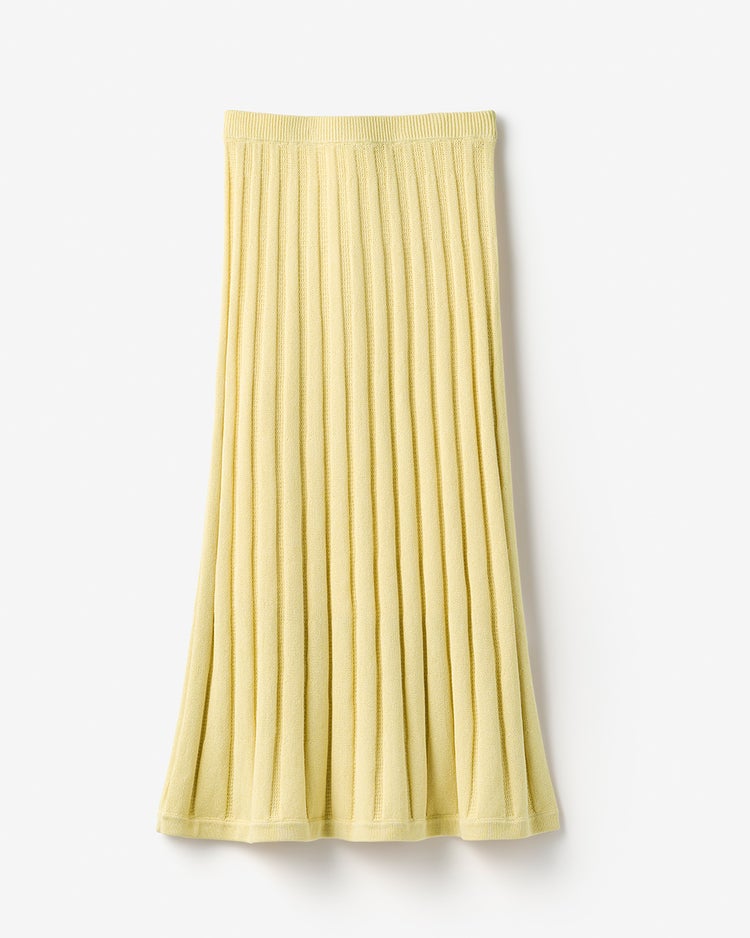 レーシーニット・フレアスカート 詳細画像 ペールイエロー 2
