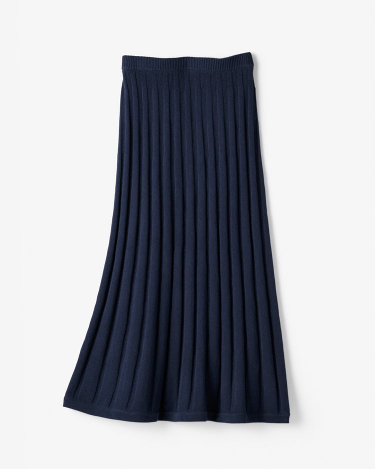 レーシーニット・フレアスカート 詳細画像 ミッドナイトブルー 2