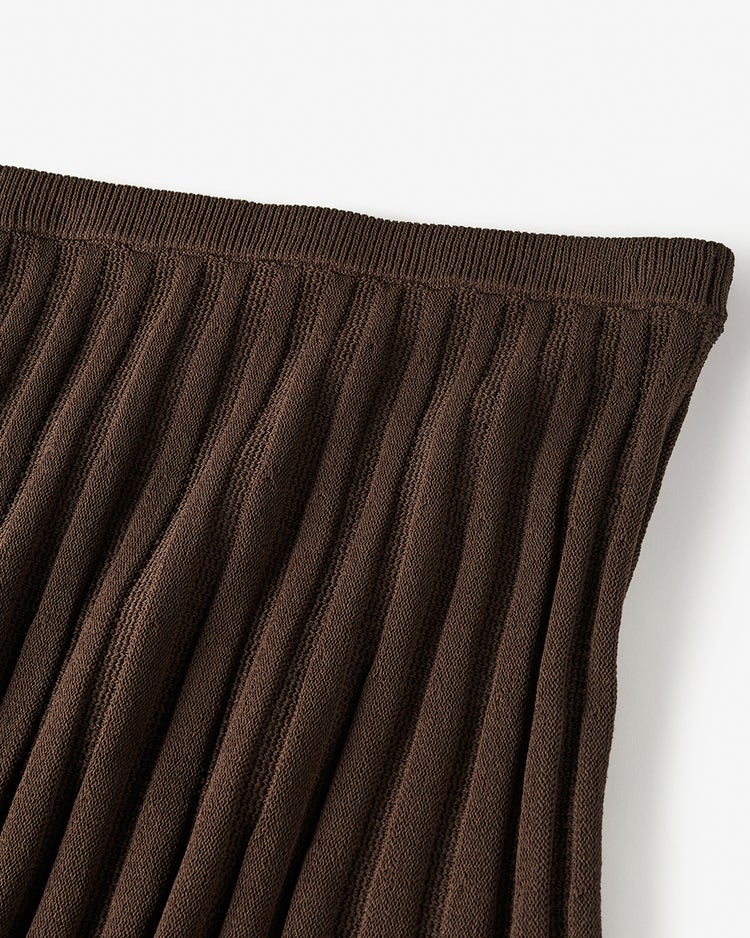 レーシーニット・フレアスカート 詳細画像 ブラウン 3