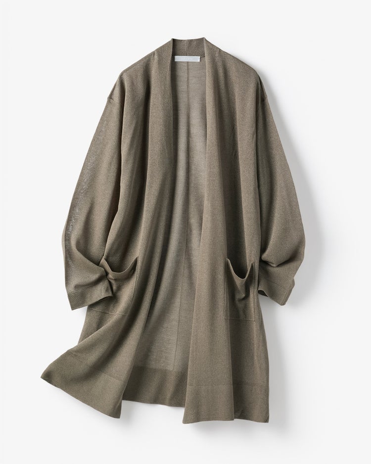 スパークリングニット・着流しカーディガン 詳細画像 ダークトープ 2