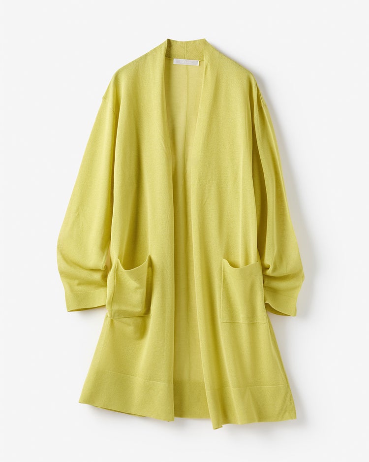 スパークリングニット・着流しカーディガン 詳細画像 アップルイエロー 2