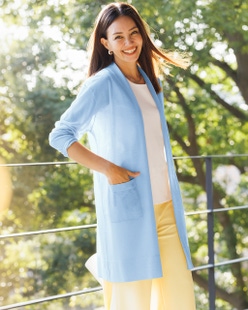 スパークリングニット・着流しカーディガン