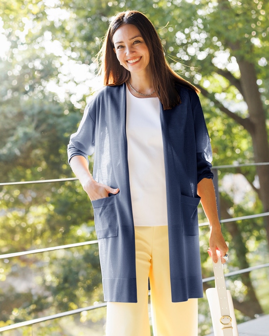 スパークリングニット・着流しカーディガン