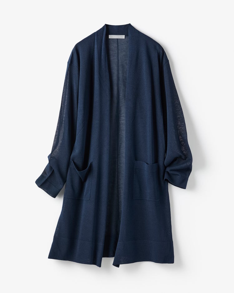 スパークリングニット・着流しカーディガン 詳細画像 ネイビー 2