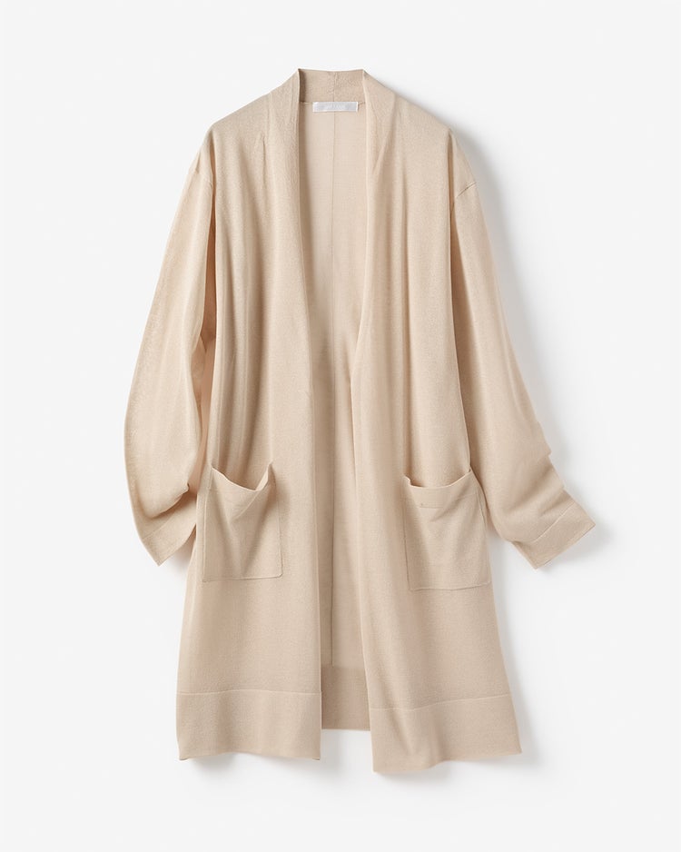 スパークリングニット・着流しカーディガン 詳細画像 シャンパン 2