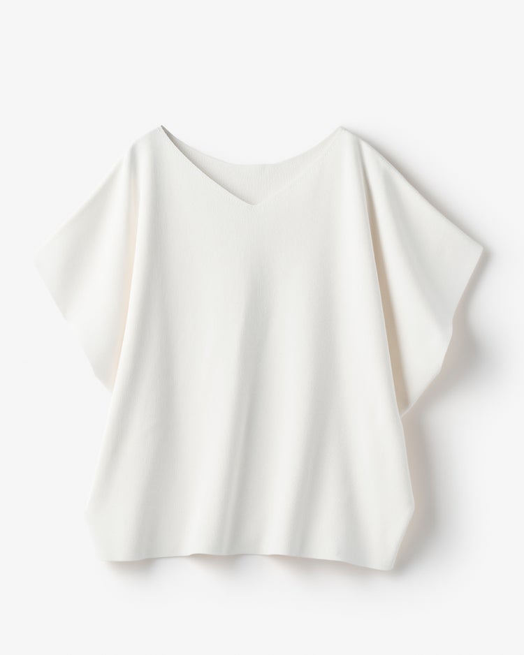 UVカット・前後２WAY総針編みプルオーバー 詳細画像 ホワイト 2