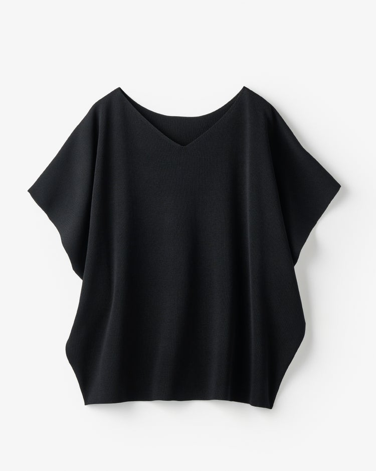 UVカット・前後２WAY総針編みプルオーバー 詳細画像 ブラック 2