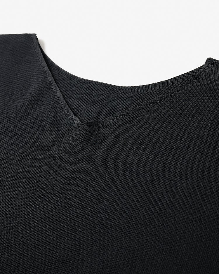 UVカット・前後２WAY総針編みプルオーバー 詳細画像 ブラック 3