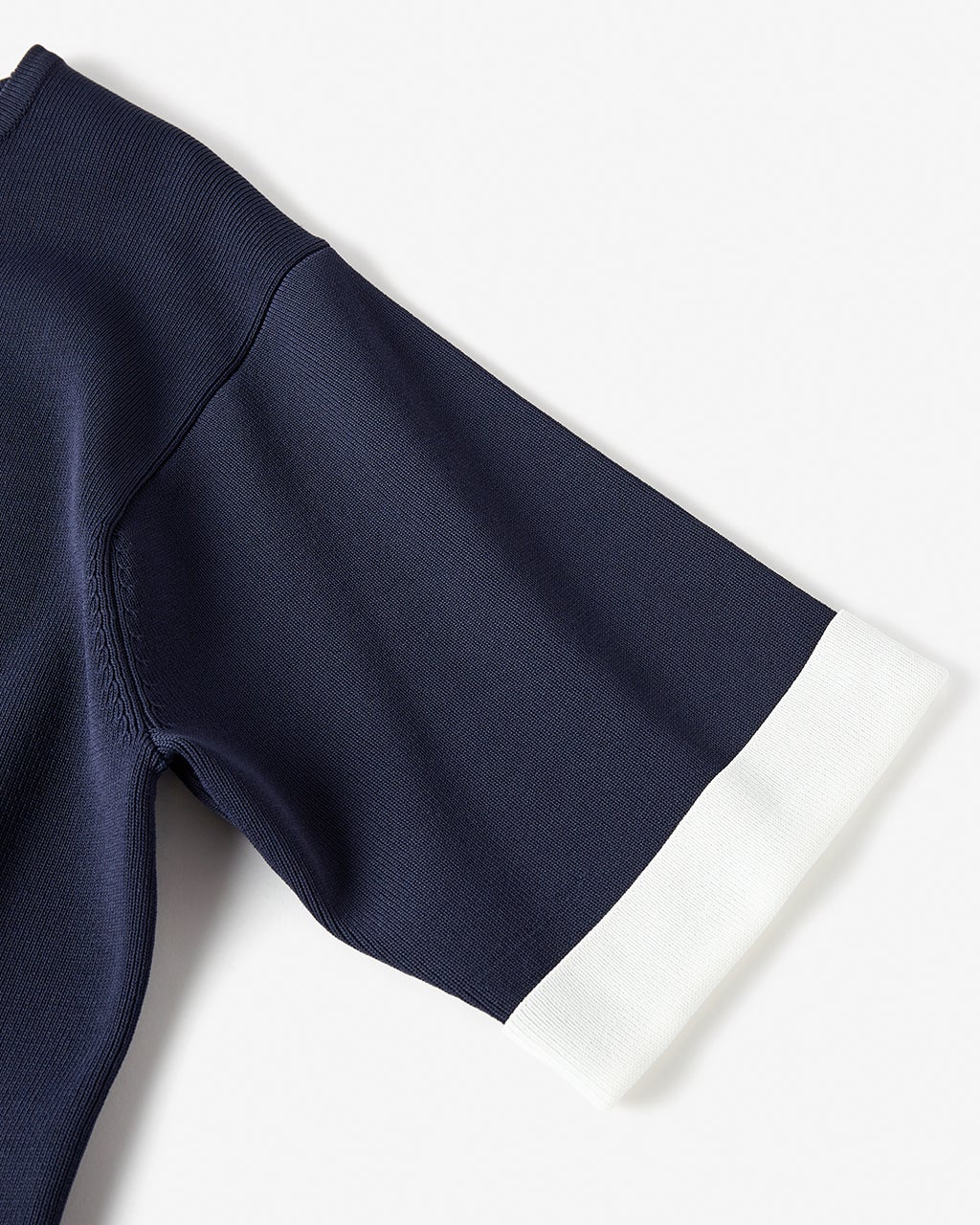 DoCLASSE THE Classe ワンピース ブラック 15号　バイカラー 総針ニット・バイカラーワンピース/DoCLASSE
