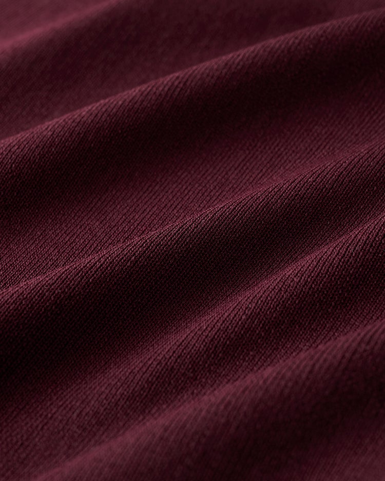 総針ニット・バイカラーワンピース 詳細画像 ボルドー 3