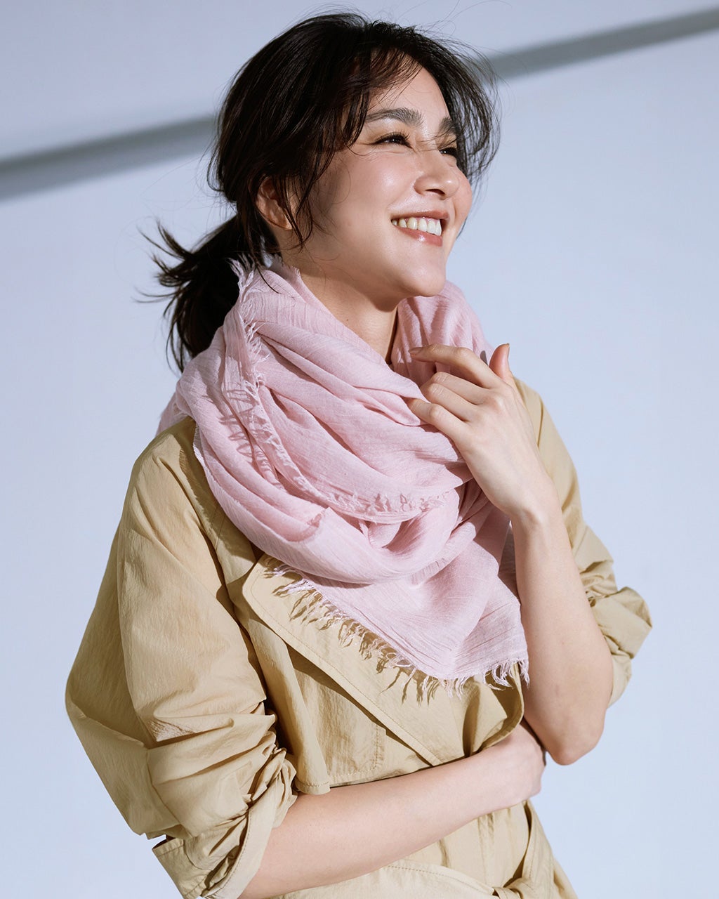 ハイカウントツイル・トレンチコート/DoCLASSE