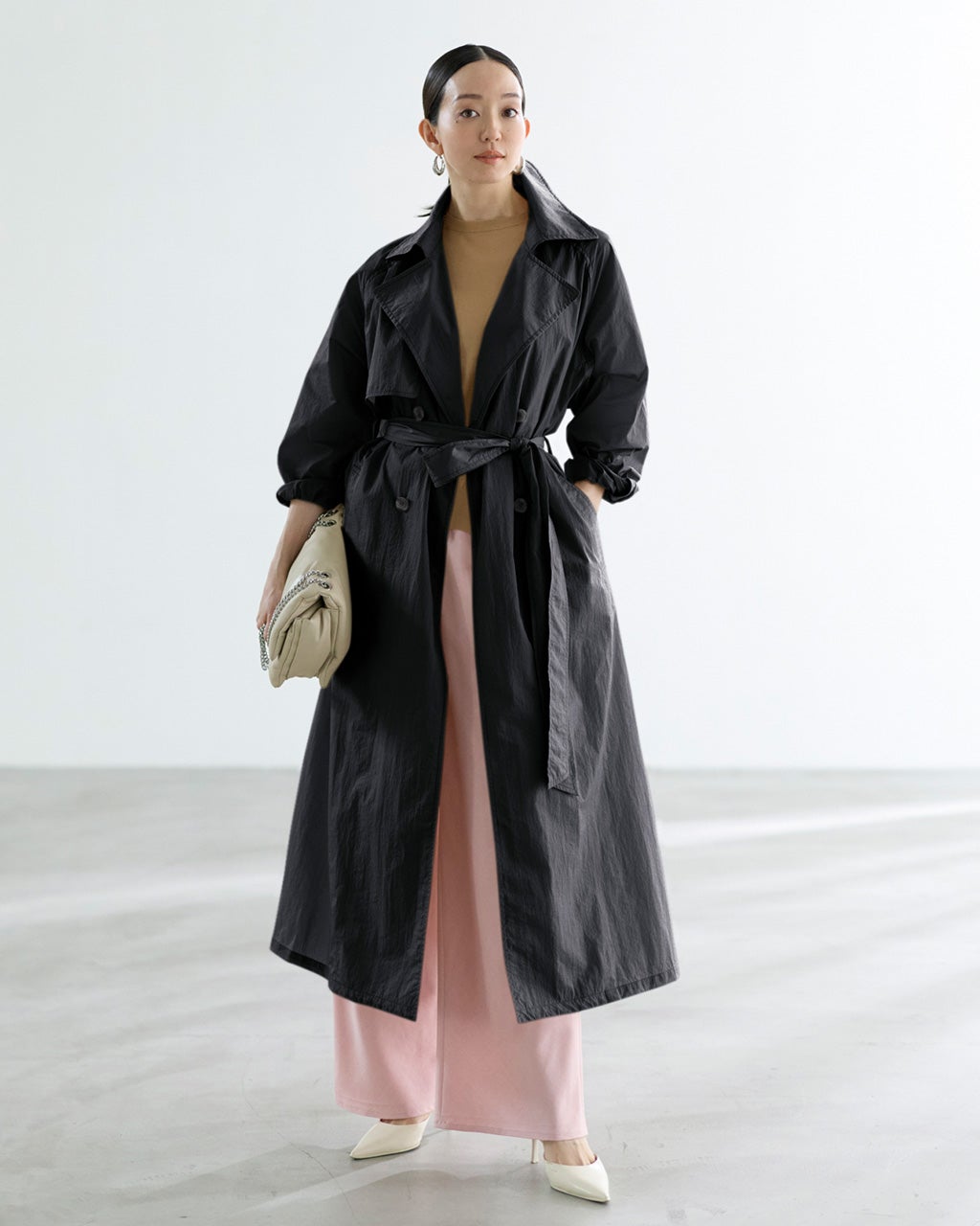 ハイカウントツイル・トレンチコート/DoCLASSE