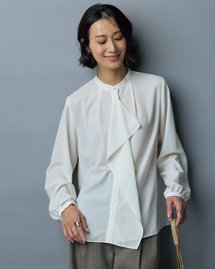 クレールジョーゼット・ラッフルブラウス 詳細画像 オフホワイト 1