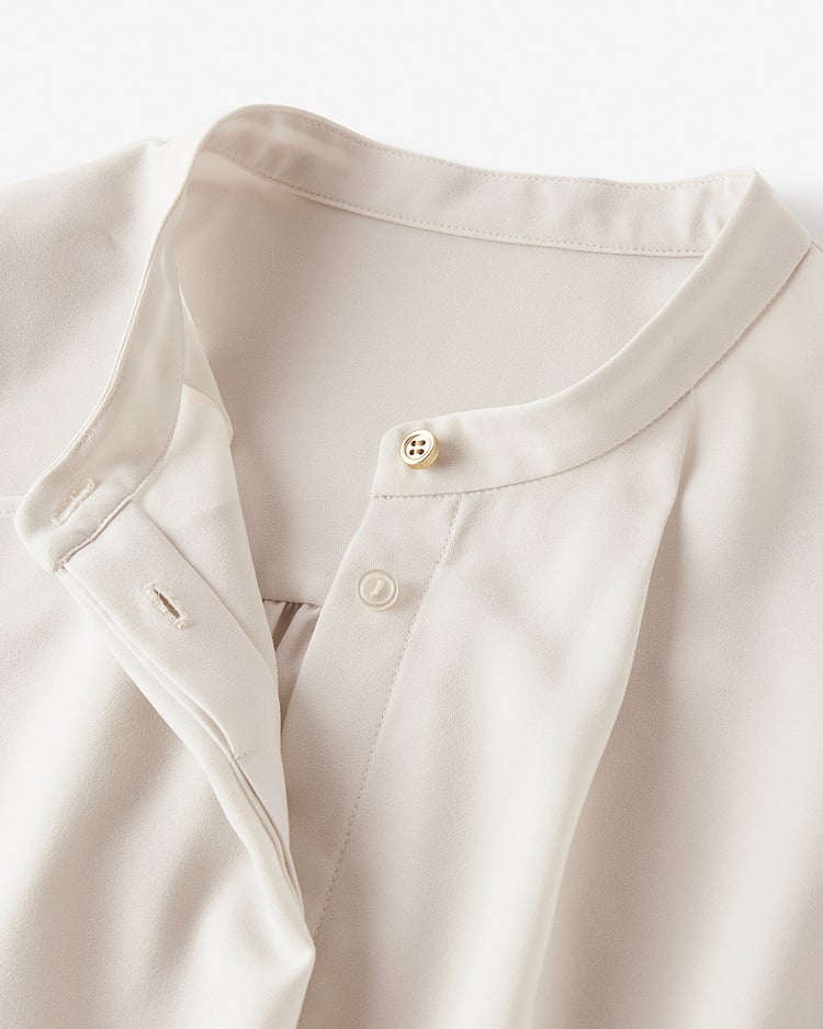 クレールジョーゼット・ラッフルブラウス 詳細画像 ライトグレー 3