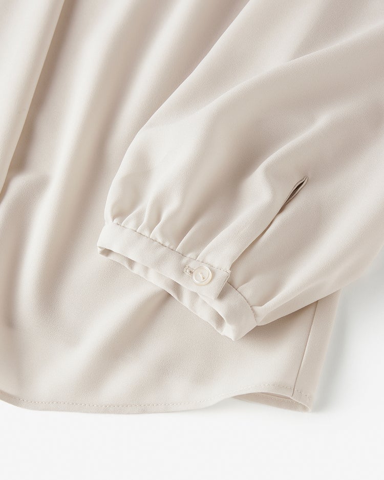 クレールジョーゼット・ラッフルブラウス 詳細画像 ライトグレー 4