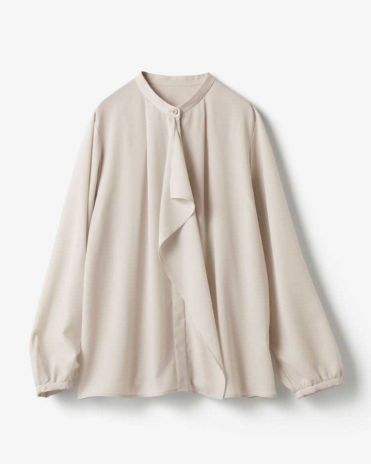 クレールジョーゼット・ラッフルブラウス 詳細画像 ライトグレー 7